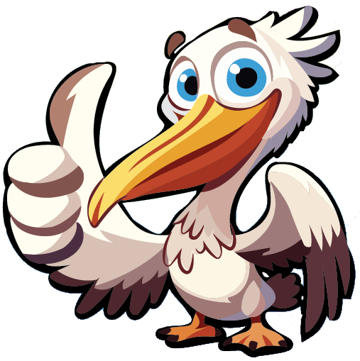 PeliPro pelican giving a thumbs up